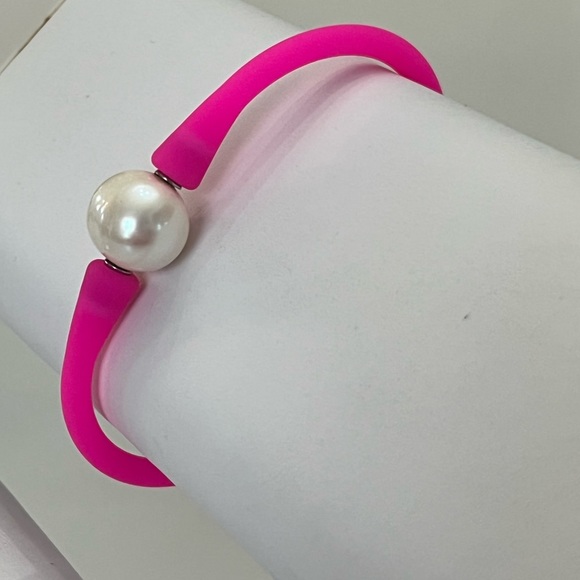 FRESH WATER PEARL | Silicone Jelly Bracelet | NEW! - Picture 8 of 11